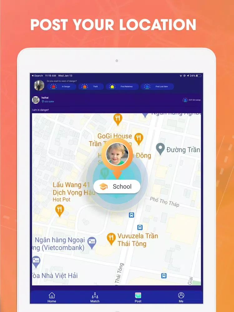 Tangkapan skrin Family Location - Find Friends iPad 