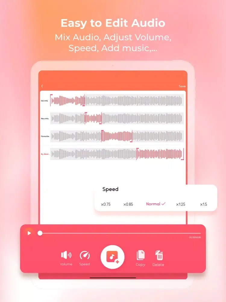 Скриншоты Audio Editor - Song & Music iPad 