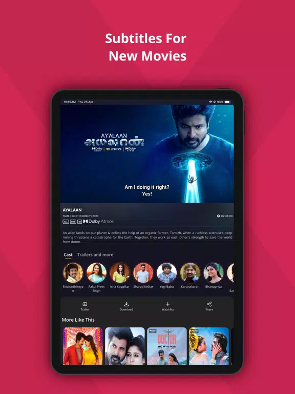 Sun NXT - Live TV & Movies iPad 应用截图