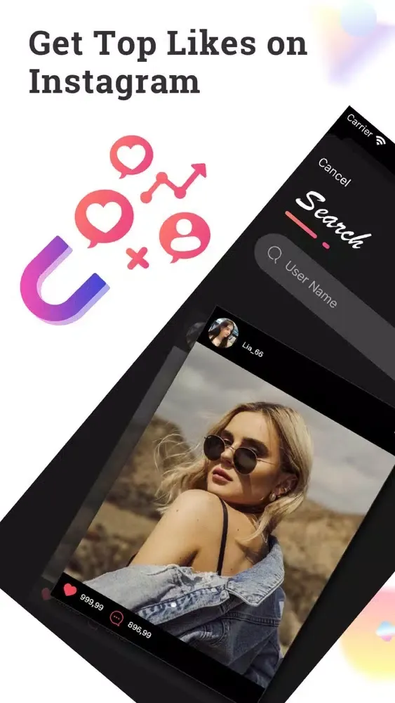 Скриншоты Top Likes Chart for Instagram