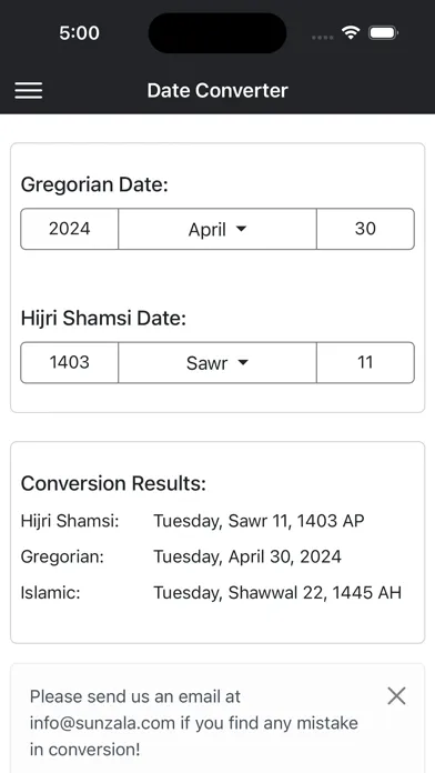 Ảnh chụp màn hình của Afghan Calendar