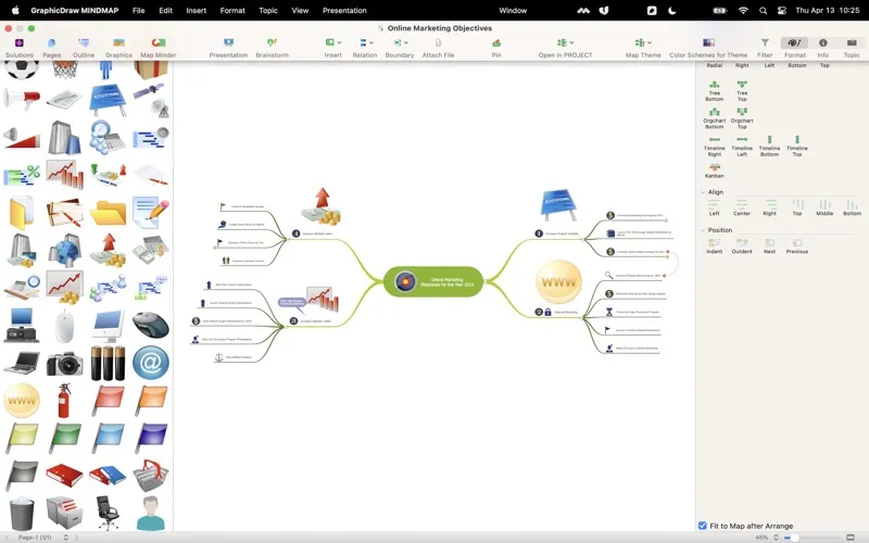 Zrzuty ekranu GraphicDraw MINDMAP - for mind