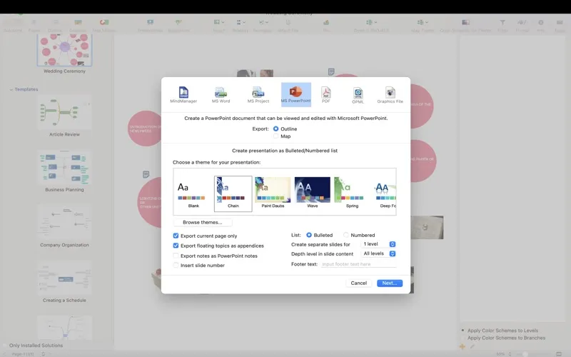 Zrzuty ekranu GraphicDraw MINDMAP - for mind