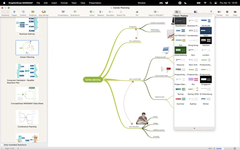 Zrzuty ekranu GraphicDraw MINDMAP - for mind