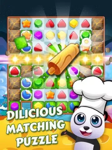 Captures d'écran de Panda's Cookie Mania - 3 match sweet crush game iPad 