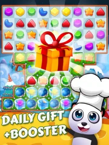 Captures d'écran de Panda's Cookie Mania - 3 match sweet crush game iPad 