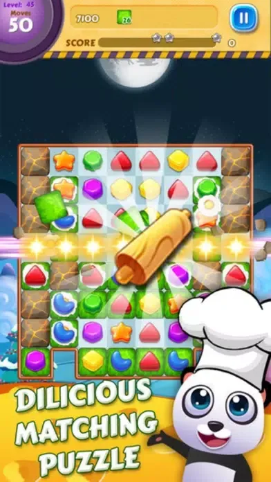 Captures d'écran de Panda's Cookie Mania - 3 match sweet crush game