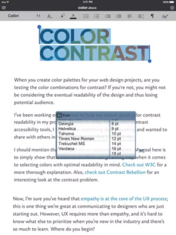 Capturas de pantalla de Office Documents Suite iPad 