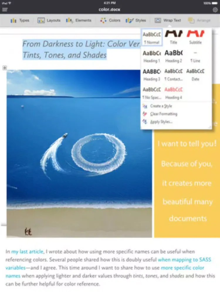 Capturas de pantalla de Office Documents Suite iPad 