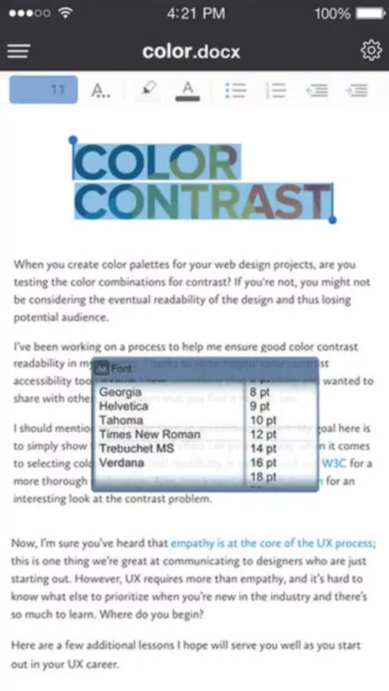 Capturas de pantalla de Office Documents Suite