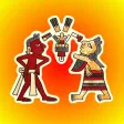 Aztecs Painting Stickers