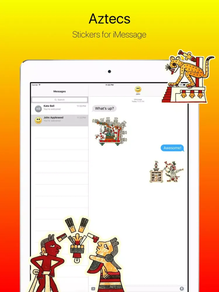 Aztecs Painting Stickers iPad  سکرین شاٹس