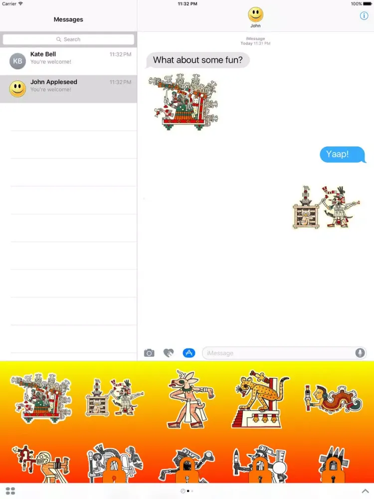 Aztecs Painting Stickers iPad  سکرین شاٹس