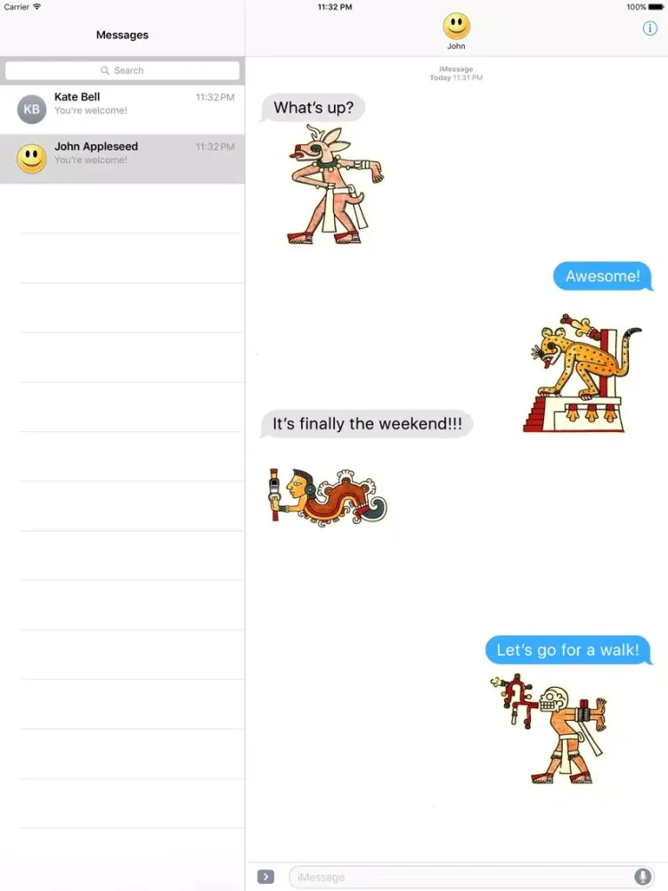 Aztecs Painting Stickers iPad  سکرین شاٹس