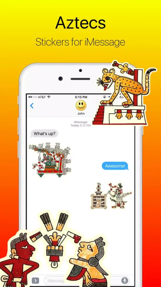 Aztecs Painting Stickers سکرین شاٹس