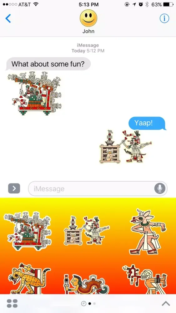 Aztecs Painting Stickers سکرین شاٹس