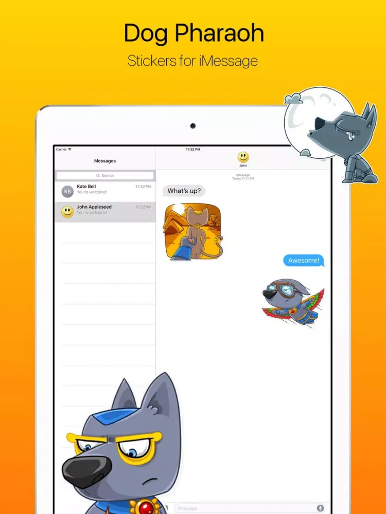 Capturas de pantalla de Dog from Ancient Egypt Stickers iPad 