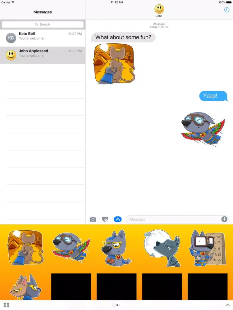Capturas de pantalla de Dog from Ancient Egypt Stickers iPad 