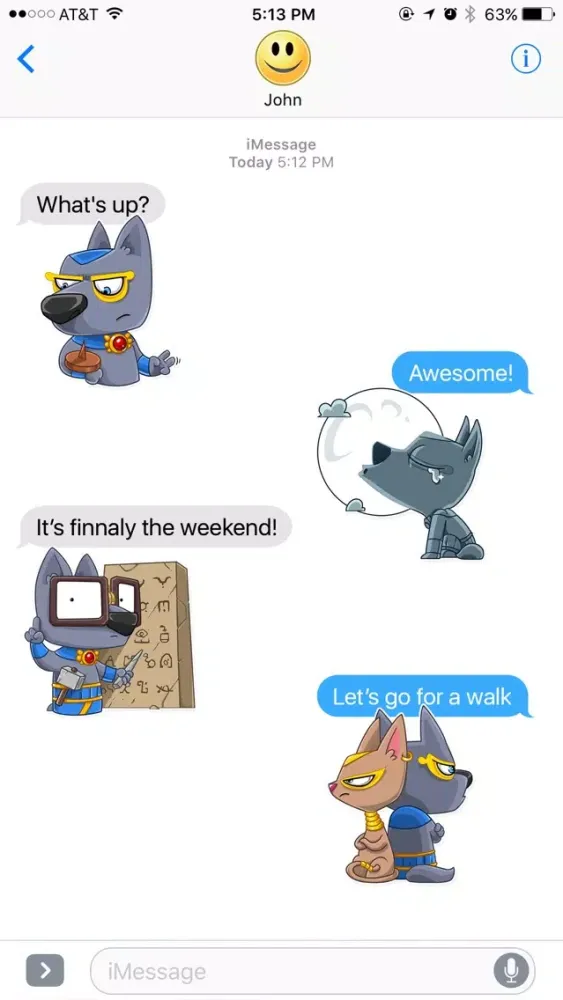 Capturas de pantalla de Dog from Ancient Egypt Stickers