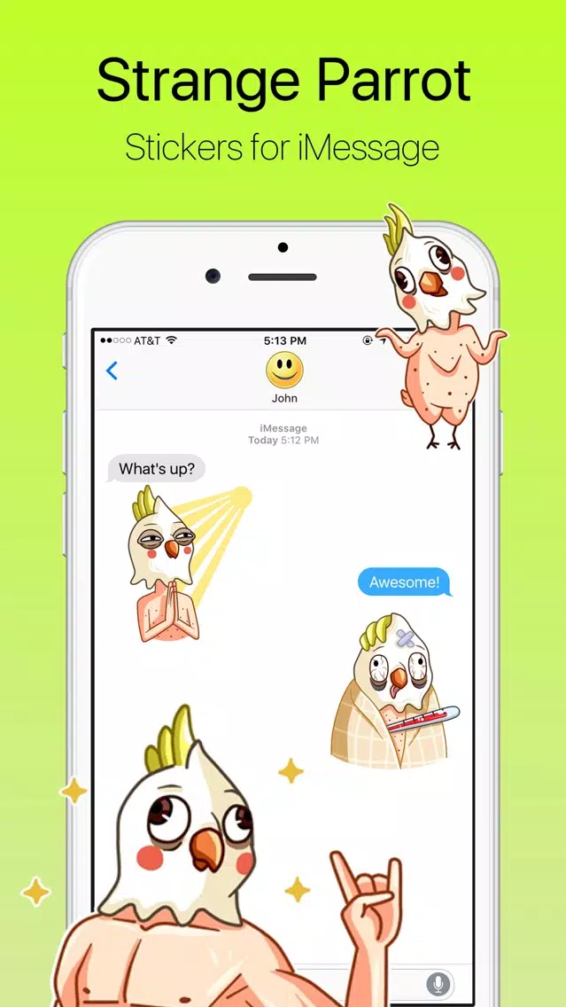 تصاویر Strange and Funny Parrot Stickers