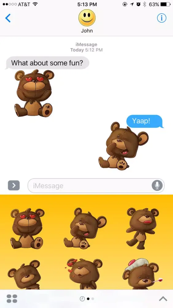 تصاویر Teddy Bear Life Stickers