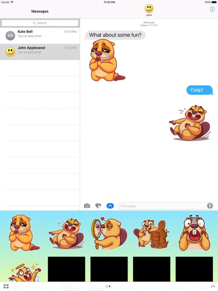 Cool Beaver Stickers iPad  Ekran Görüntüleri