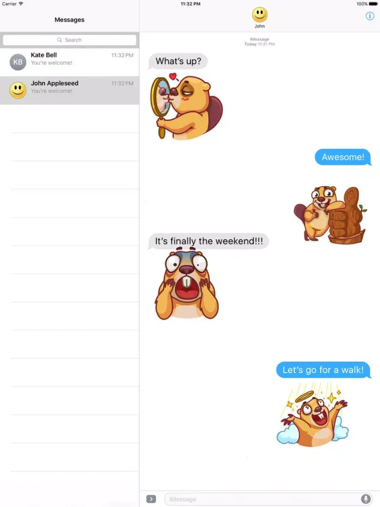 Cool Beaver Stickers iPad  Ekran Görüntüleri