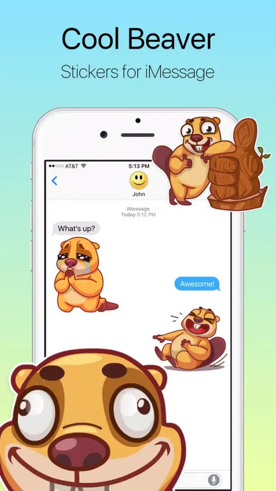 Cool Beaver Stickers Ekran Görüntüleri