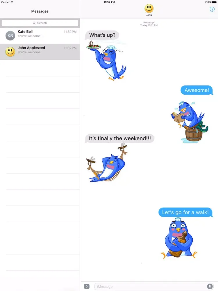 تصاویر Bird Sailor Stickers iPad 
