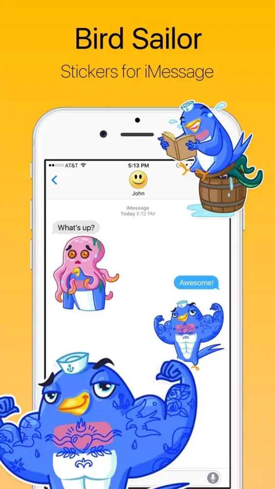 تصاویر Bird Sailor Stickers