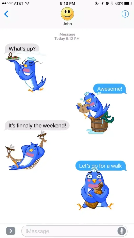 تصاویر Bird Sailor Stickers