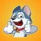 Cheerful Friendly Dog Stickers