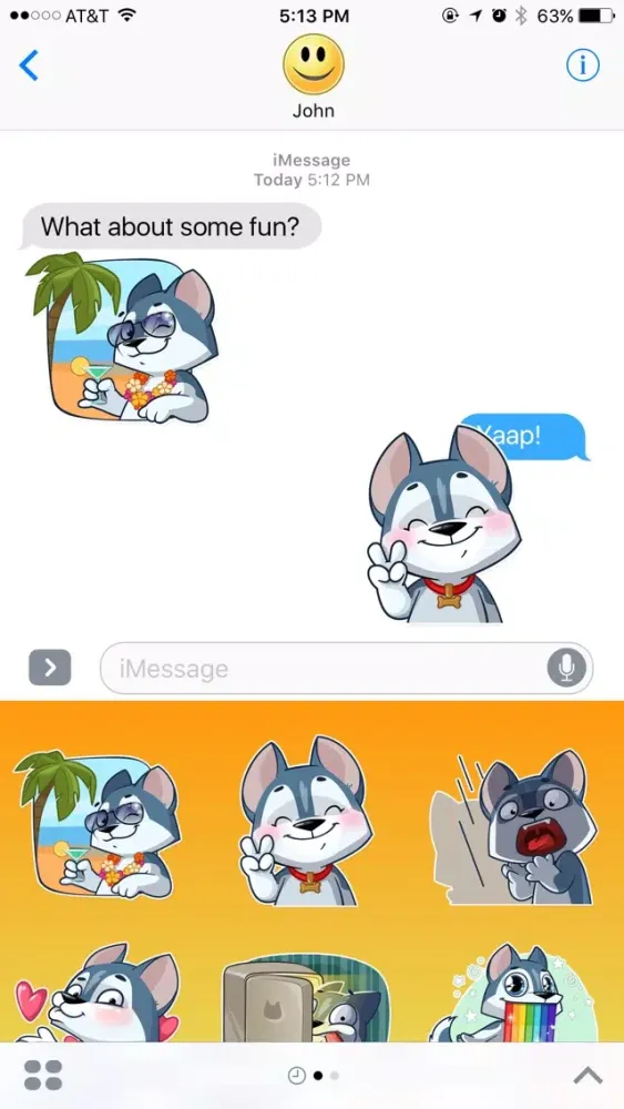 Cheerful Friendly Dog Stickers应用截图