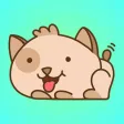 Happy and Cute Puppy Stickers Happy and Cute Puppy Stickers