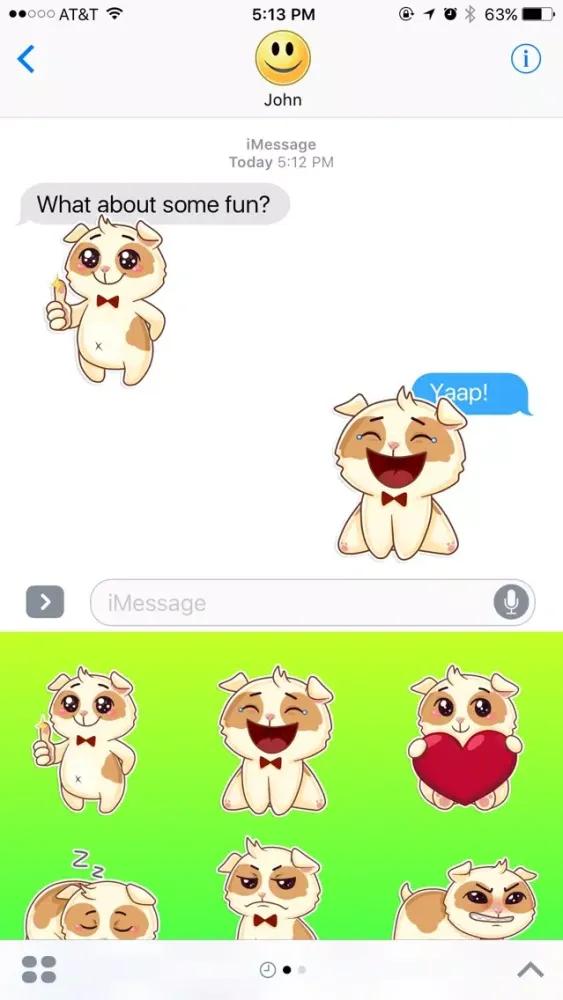 Cute and Happy Puppies Stickers应用截图