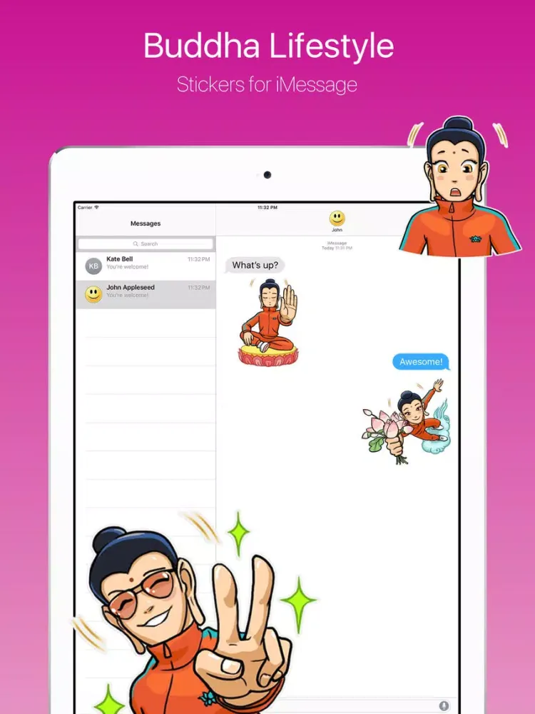 Modern Buddha Lifestyle Stickers iPad  স্ক্রিনশট