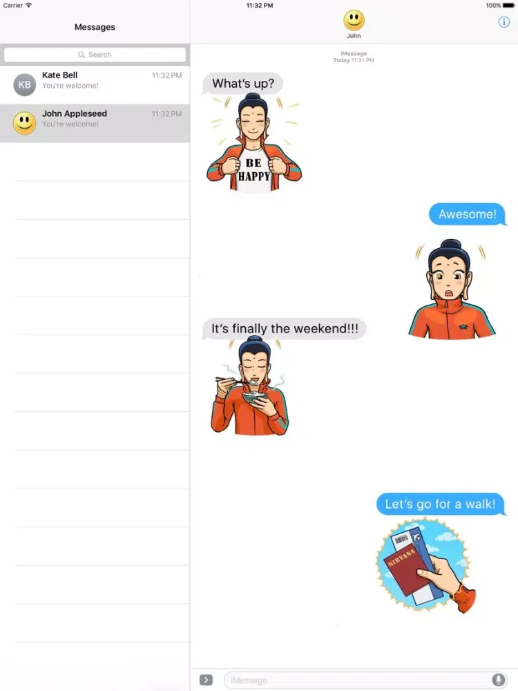Modern Buddha Lifestyle Stickers iPad  স্ক্রিনশট