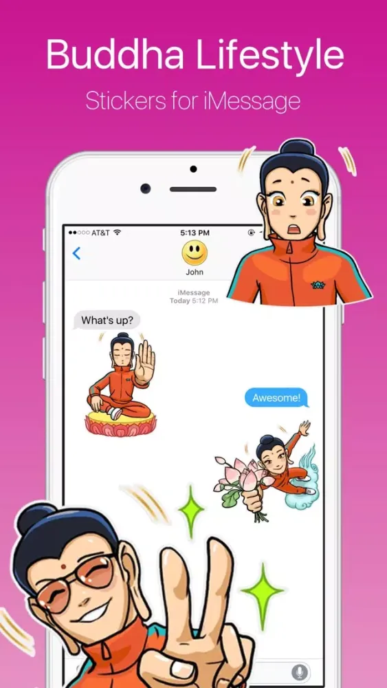 Modern Buddha Lifestyle Stickers স্ক্রিনশট