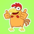 Yellow Rooster Stickers Yellow Rooster Stickers