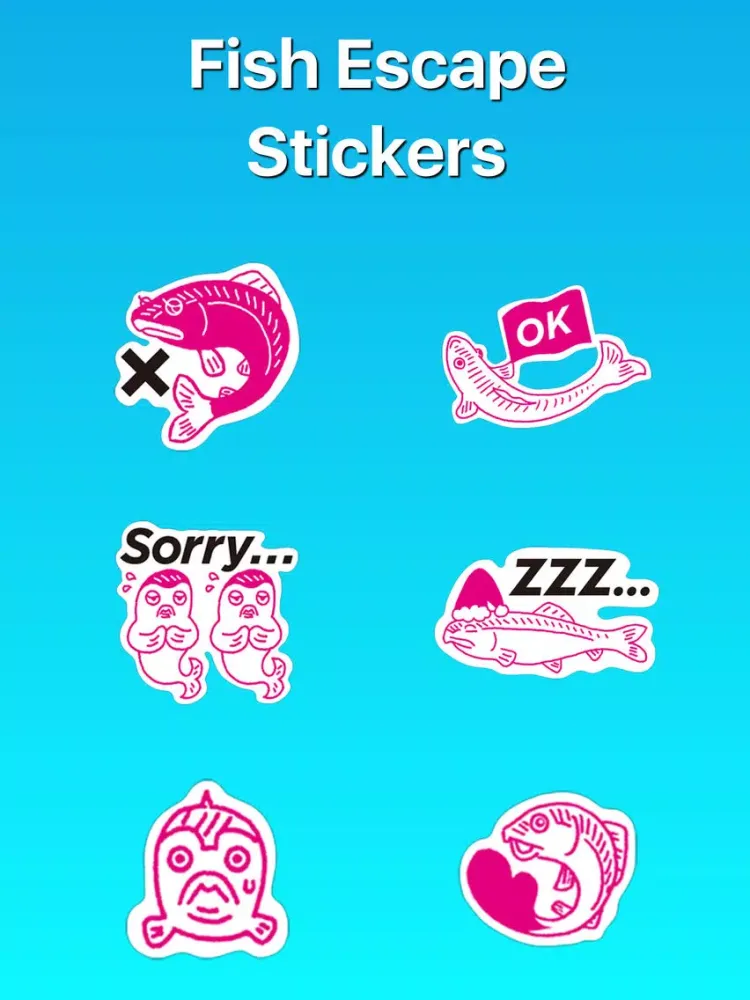 Ảnh chụp màn hình của Fish Escape from Divers Stickers iPad 