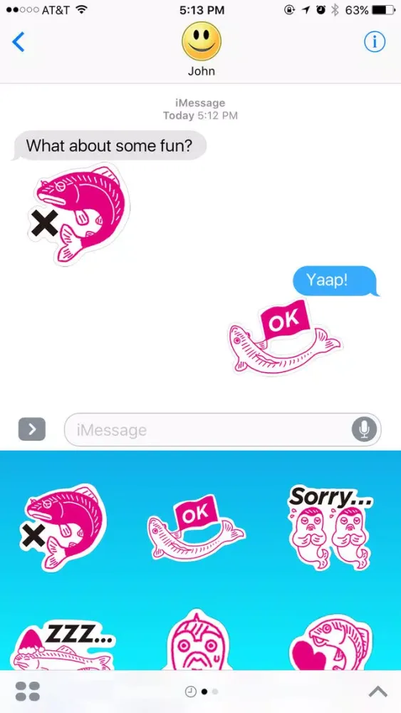 Ảnh chụp màn hình của Fish Escape from Divers Stickers