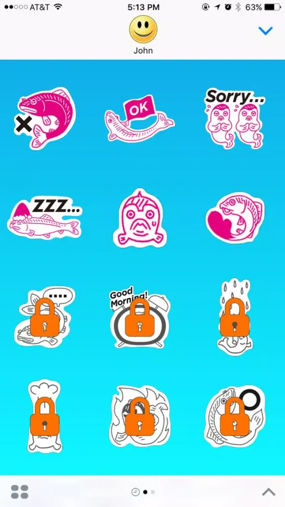 Ảnh chụp màn hình của Fish Escape from Divers Stickers