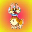 Corgi The Best Friend Stickers