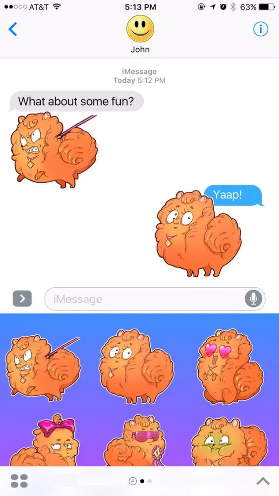 Capturas de tela do Cool Spitz Dog Stickers
