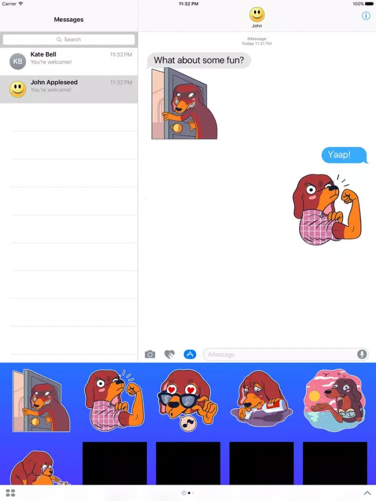Screenshot di Funny Dachshund Stickers iPad 
