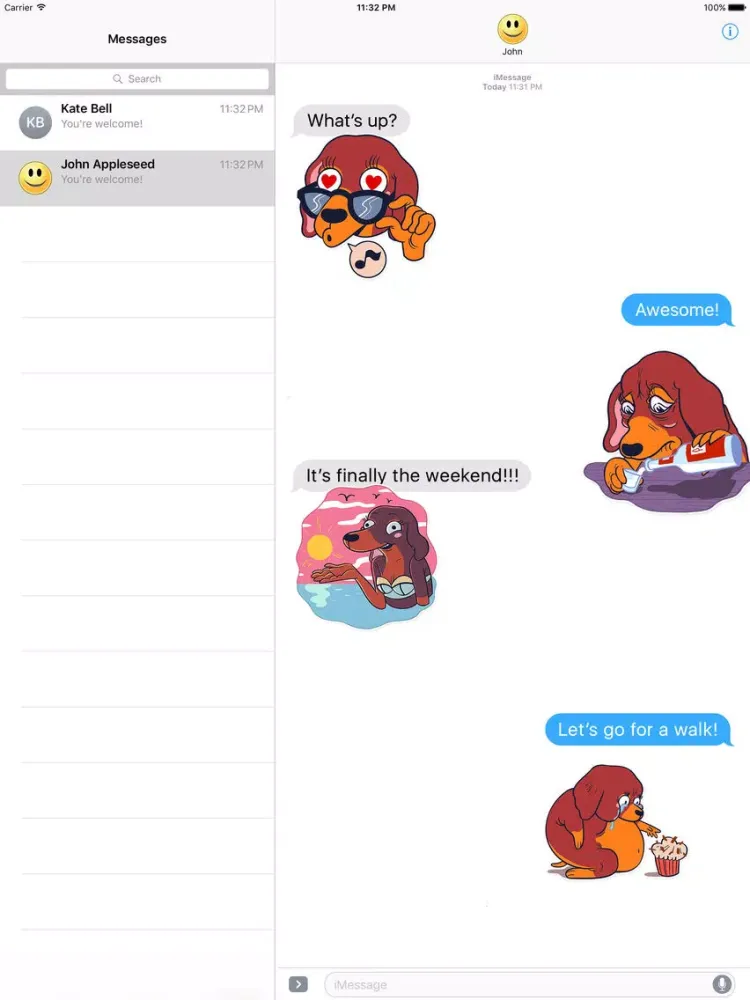Screenshot di Funny Dachshund Stickers iPad 