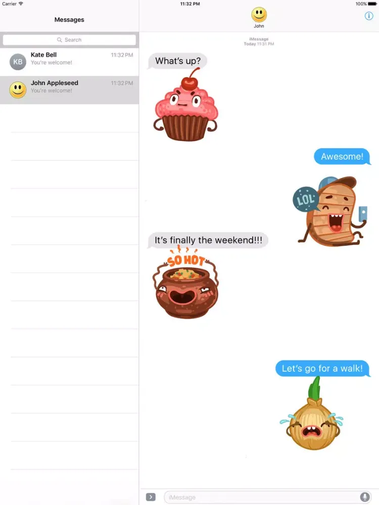 Captures d'écran de Food Tasty And Funny Stickers iPad 