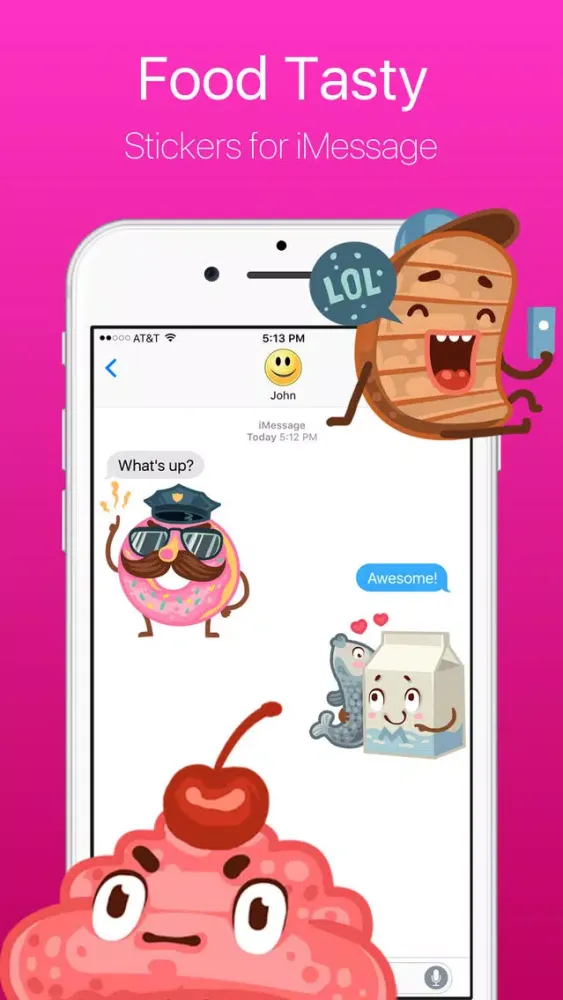 Captures d'écran de Food Tasty And Funny Stickers