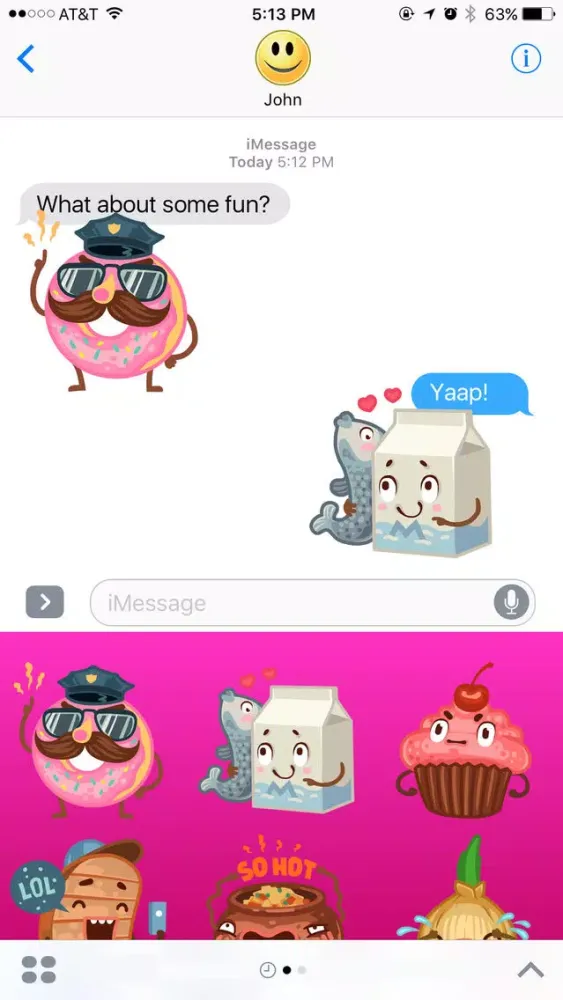 Captures d'écran de Food Tasty And Funny Stickers