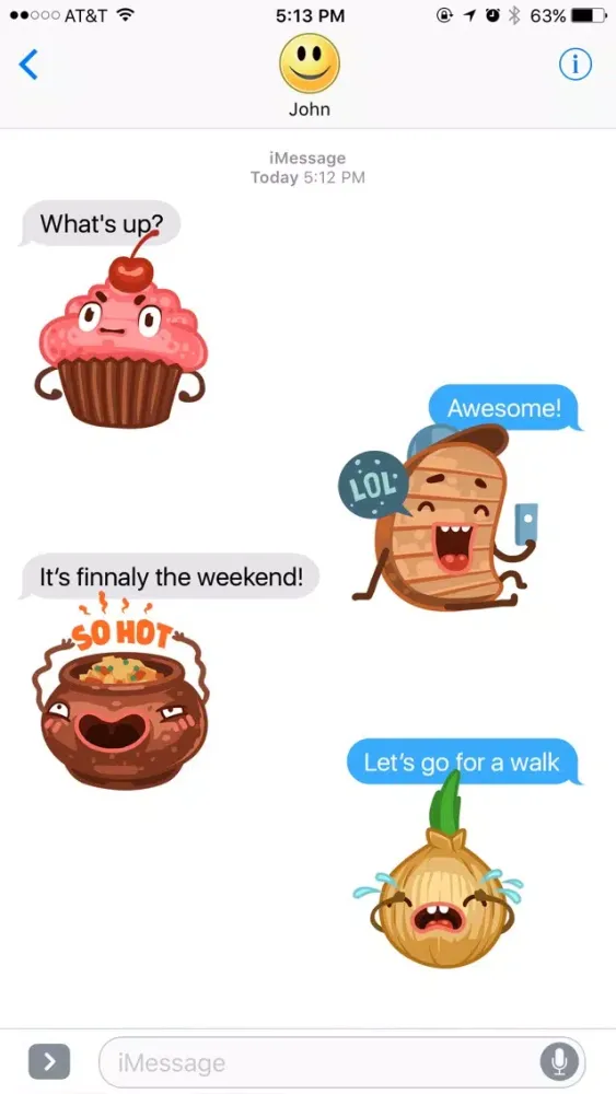 Captures d'écran de Food Tasty And Funny Stickers